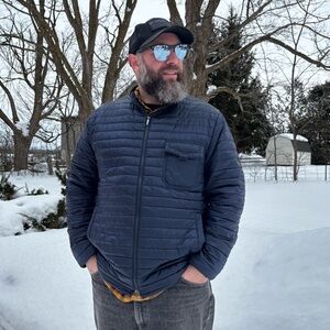 Robert Barakett Navy Puffer Jacket